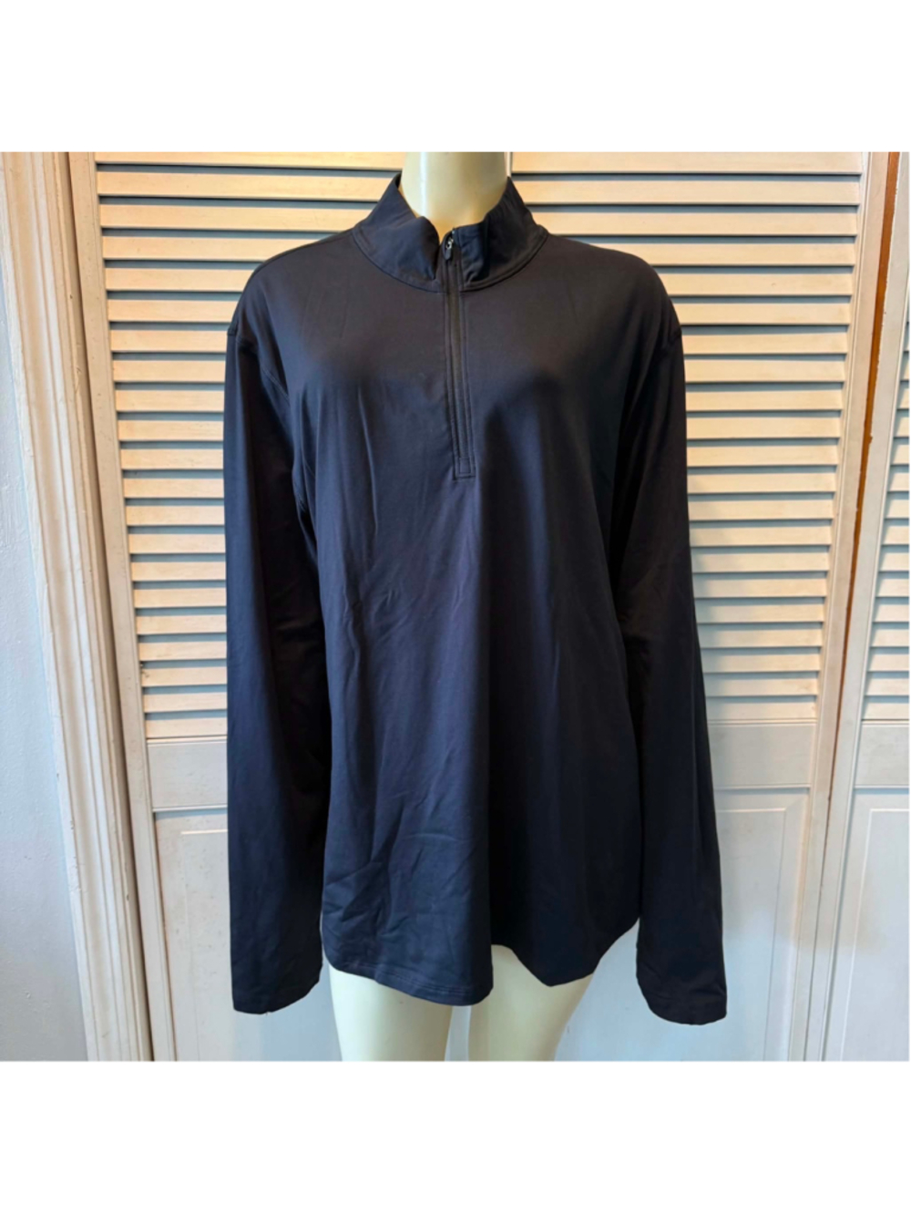 Women's All in Motion Long Sleeve Quarter Zip Top Black XXL